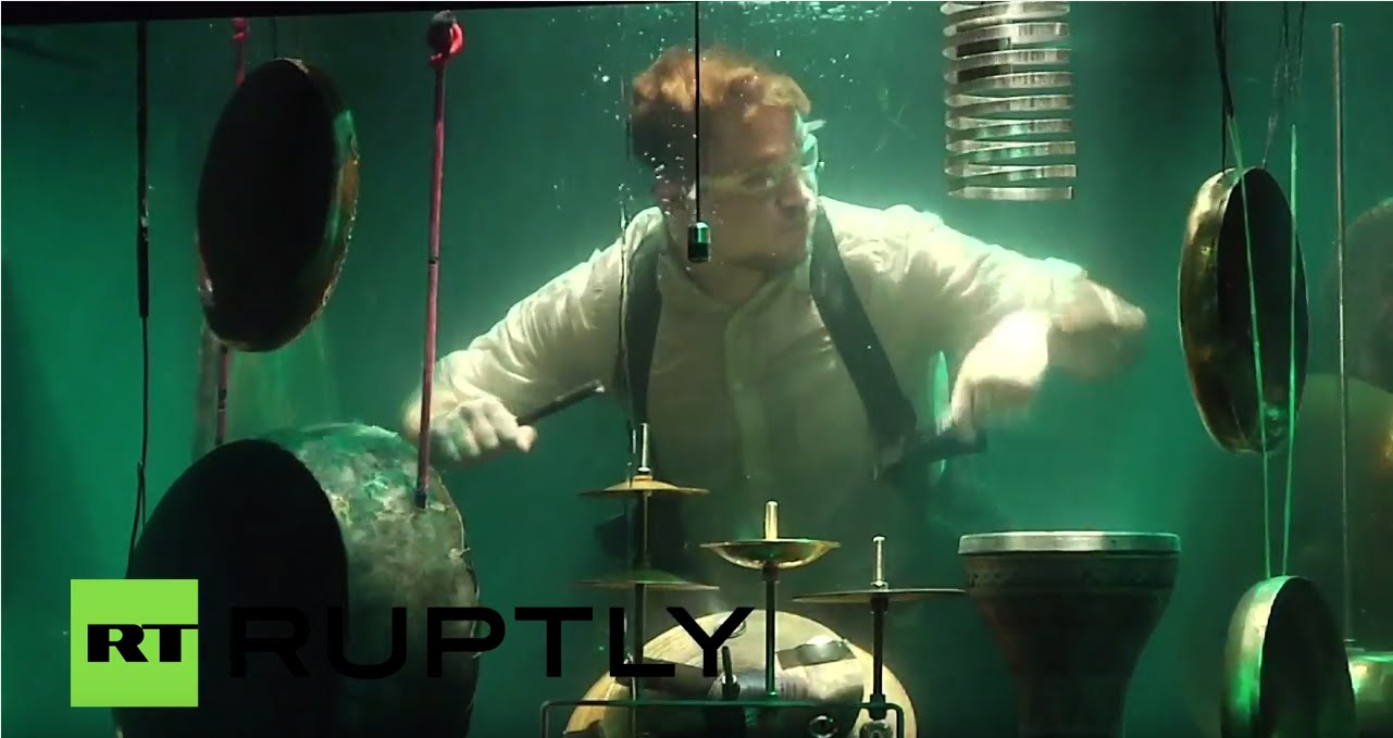 World's first underwater musical band performs in Netherlands The