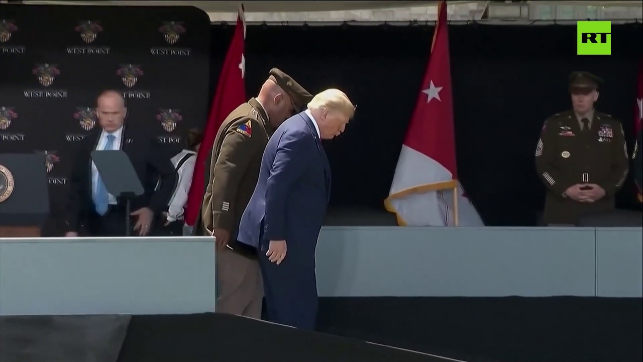 Trump's walk on ‘very slippery’ ramp prompts social media frenzy - The ...