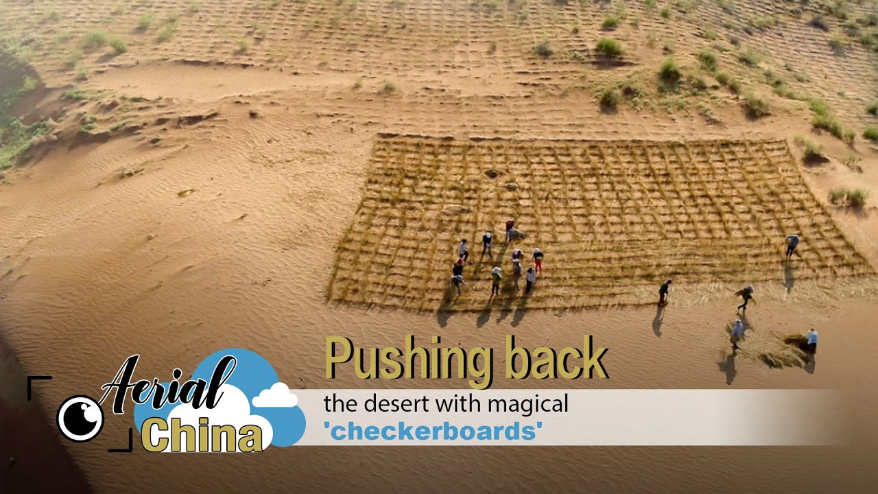 Aerial China: Pushing back the desert with magical 'checkerboards ...