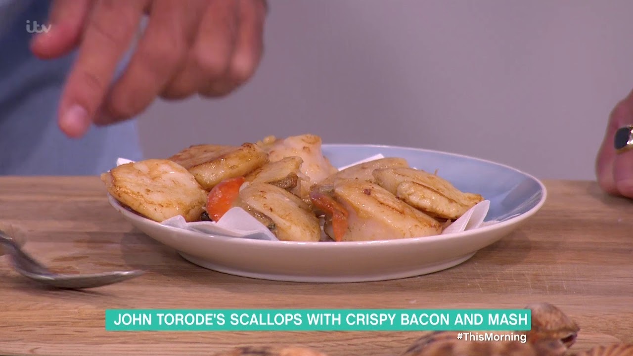 John Torode's Scallops, Mash and Crispy Bacon This Morning The