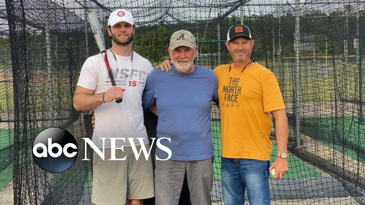 Grandfather who went viral for donated bucket of baseballs gets batting