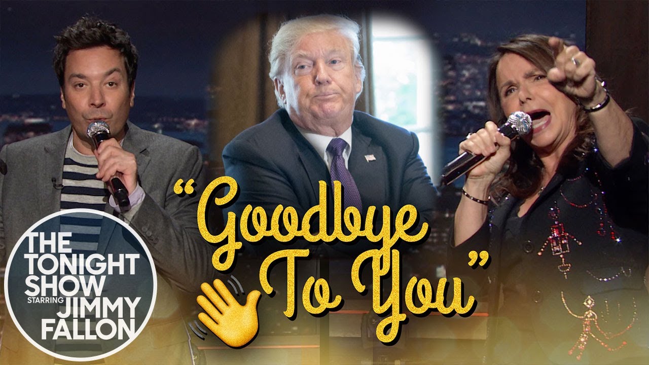 Jimmy Fallon and Patty Smyth Dedicate Goodbye to You to President Trump(00)