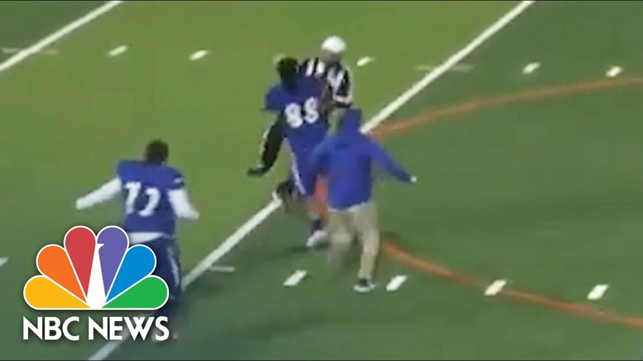 Watch High School Football Player Tackles Referee NBC News The