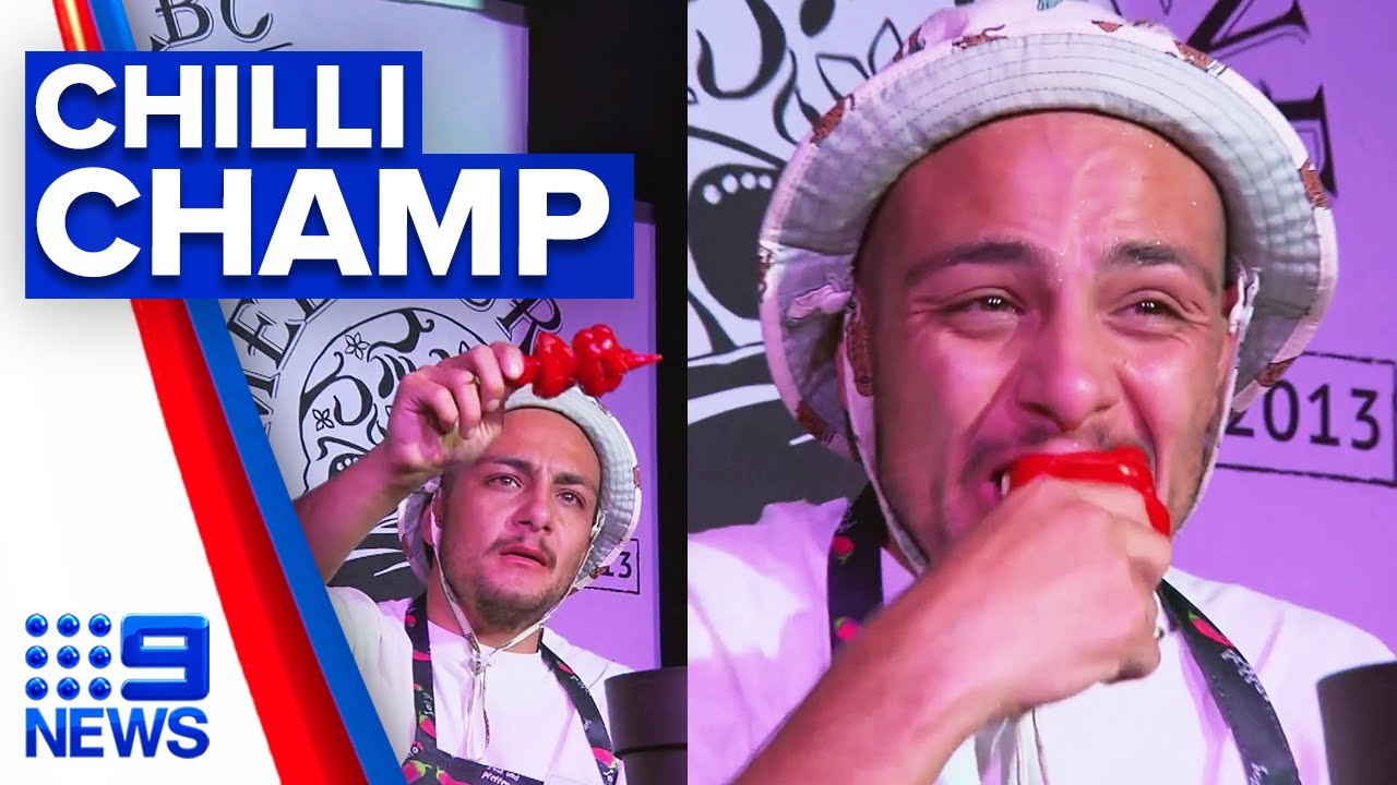 Melbourne Chilli Eating Championship kicks off 9 News Australia The