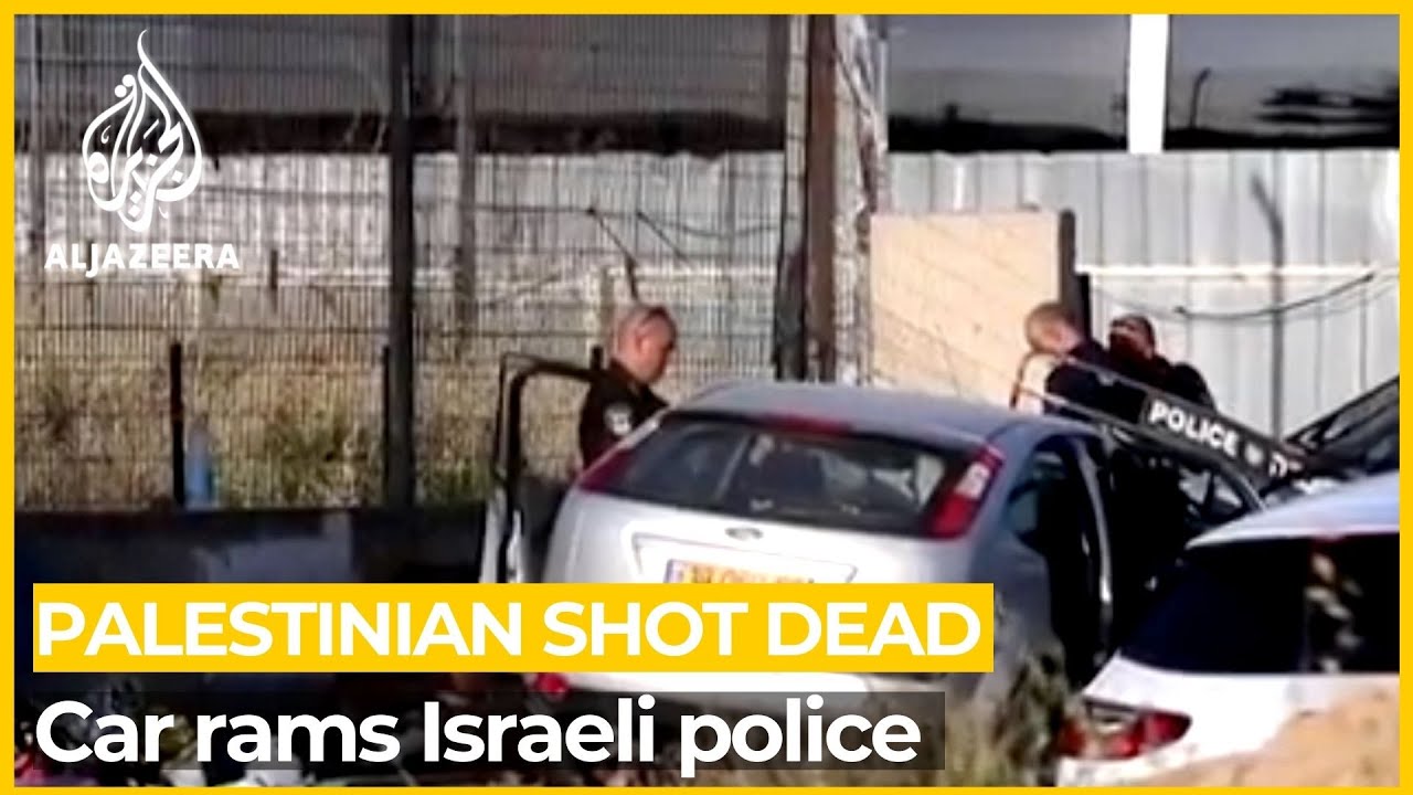 Palestinian shot dead after car rams Israeli police in Jerusalem - The ...