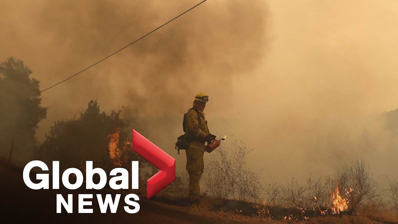 Wildfires tear through US west coast amid extreme heat wave - The ...