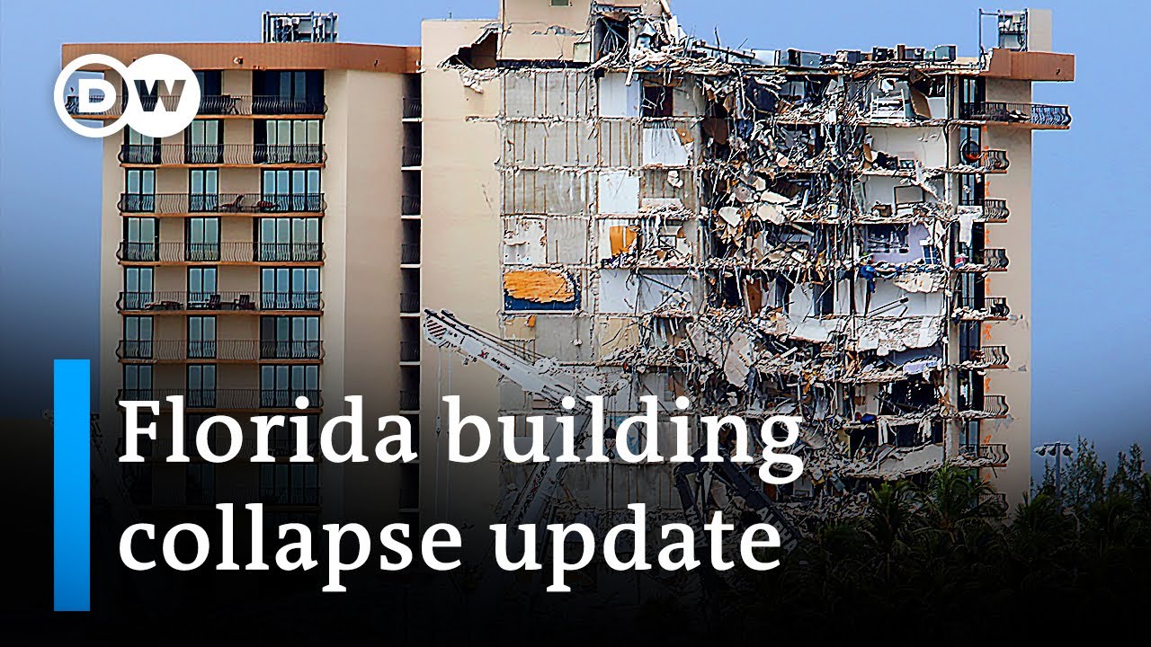 Work halted at site of Miami building collapse | DW News - The Global ...