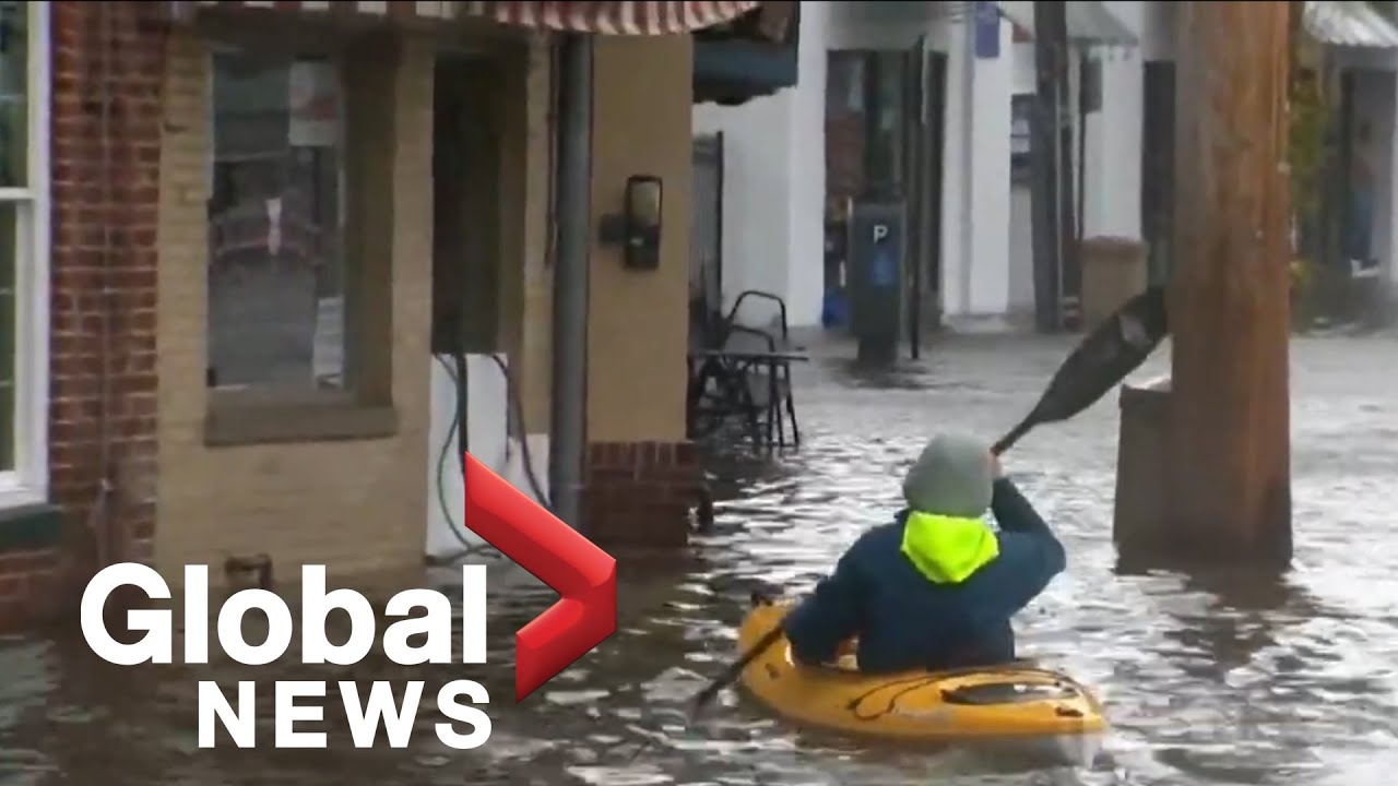 US East Coast hit by worst tidal flooding since 2003 as storm pummels ...