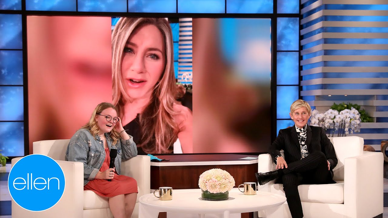 Jennifer Aniston, Mila Kunis, and More Say 'Hi' to Longtime Ellen Fan ...