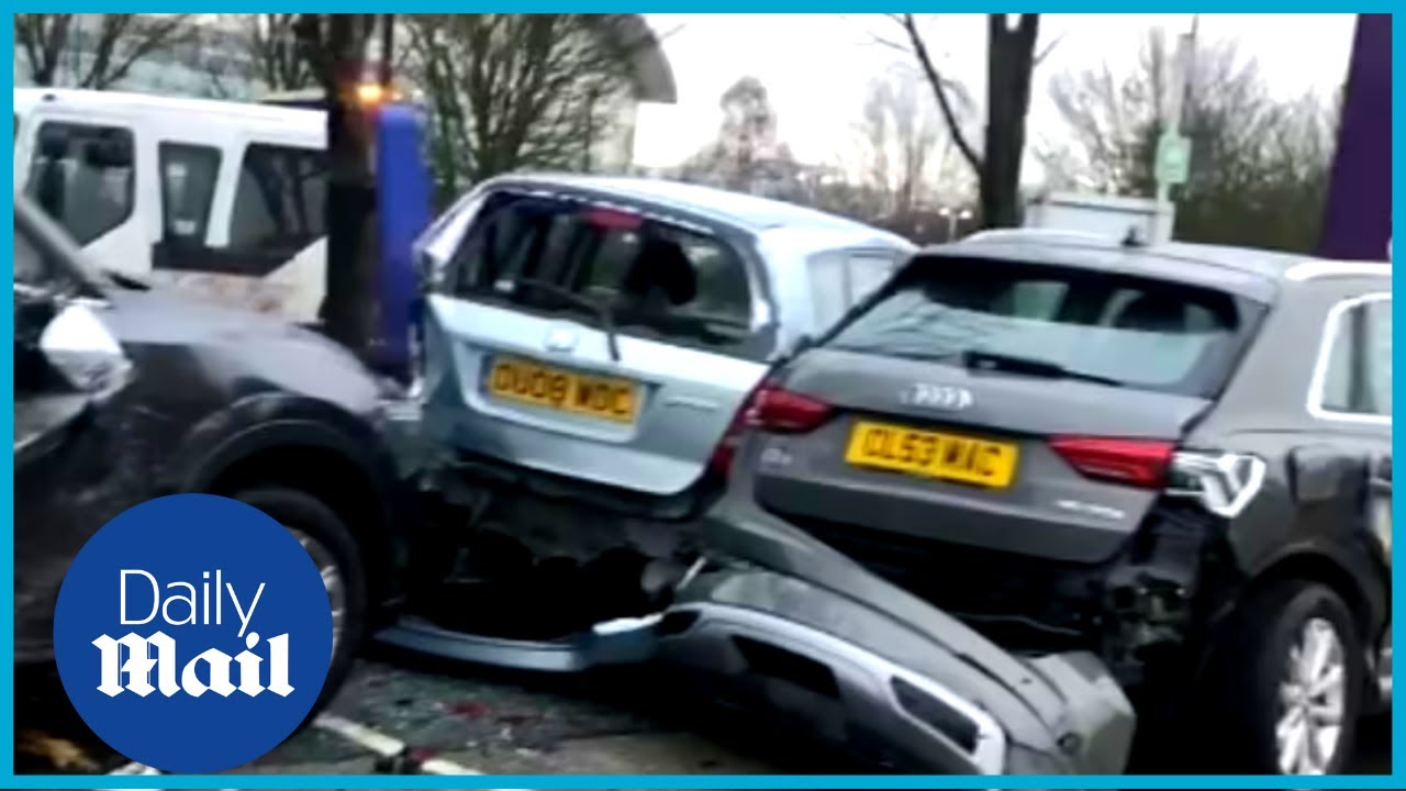 Doncaster crash Aftermath footage shows chaos of 17car pile up near