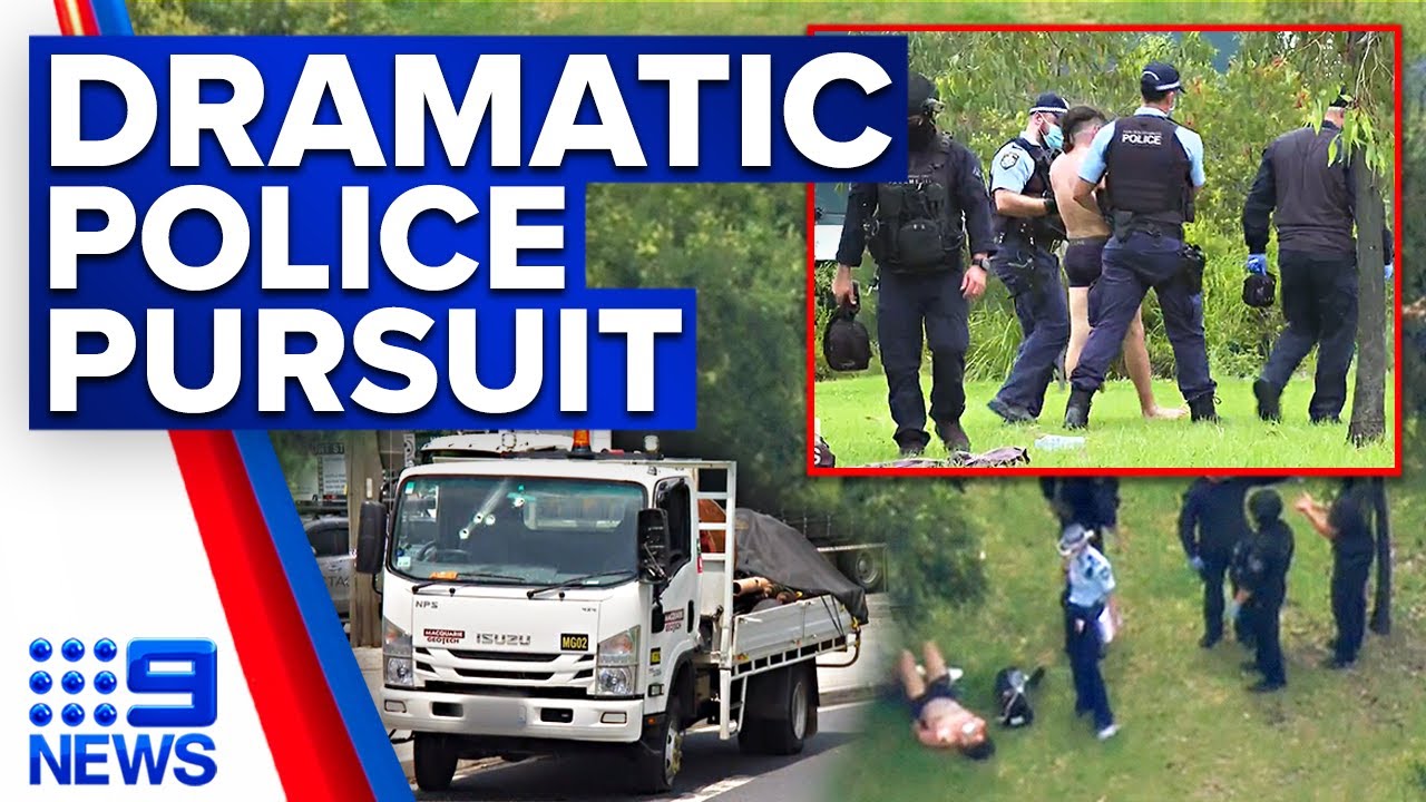 Three-hour police chase ends with dramatic arrest | 9 News Australia ...