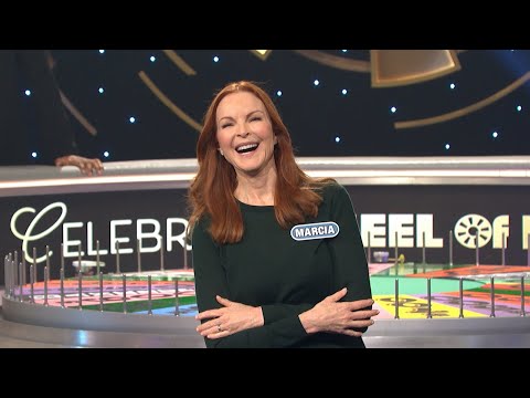 Marcia Cross Can't Believe She Won the Bonus Round - Celebrity Wheel of