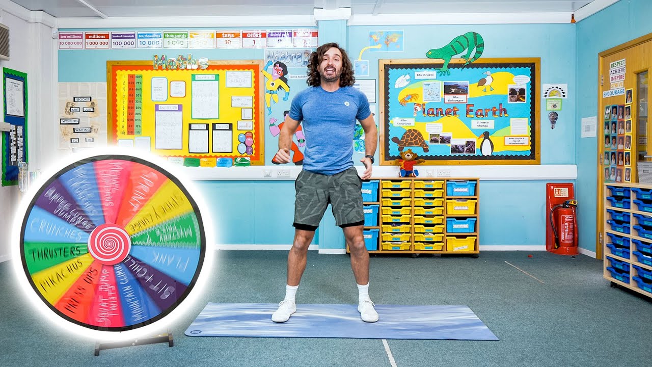 8 Minute SPIN THE WHEEL Kids Workout | The Body Coach TV - The Global ...