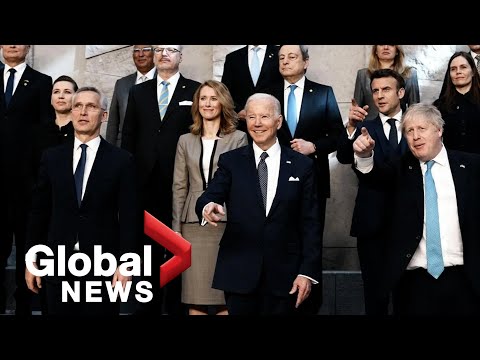 NATO summit: World leaders pose for "family photo" in Brussels - The ...