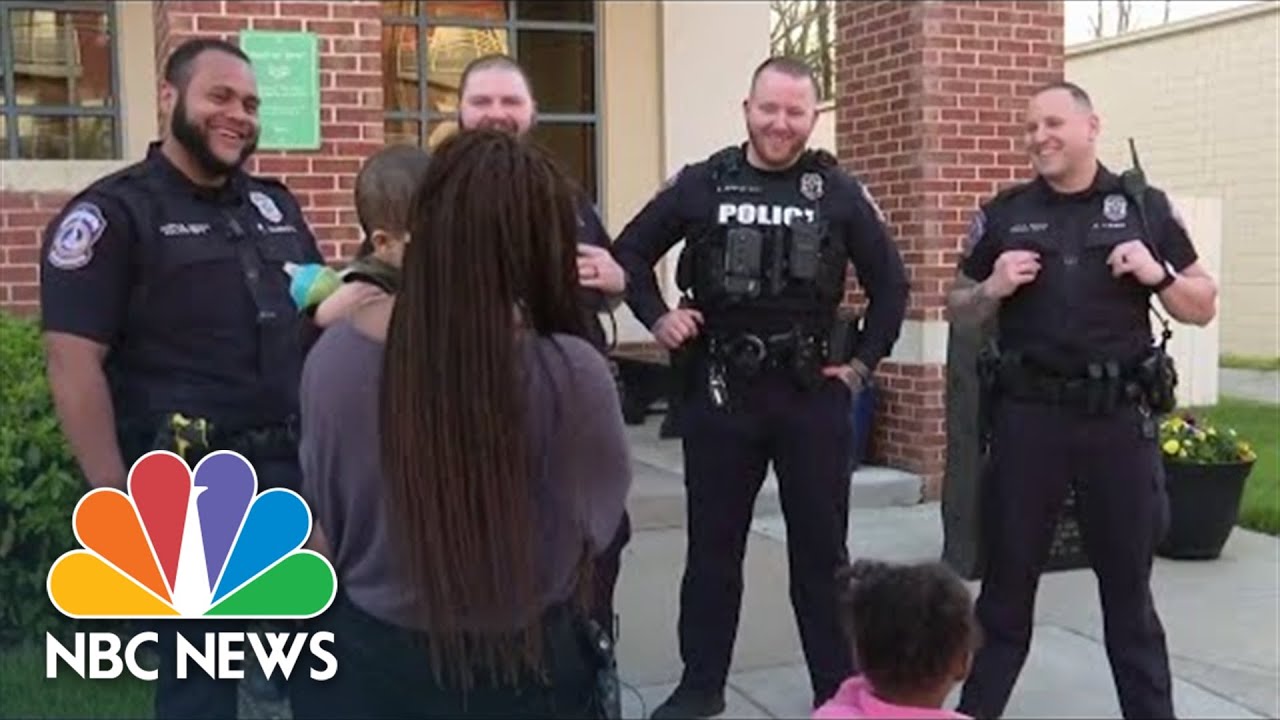 Officers Reunite With Family After Dramatic Fire Rescue Caught On ...