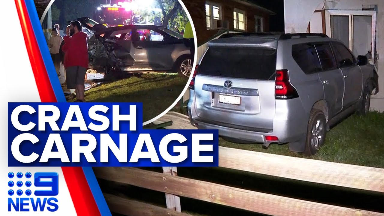 Woman sleeping escapes injury after car crashes into bedroom | 9 News ...