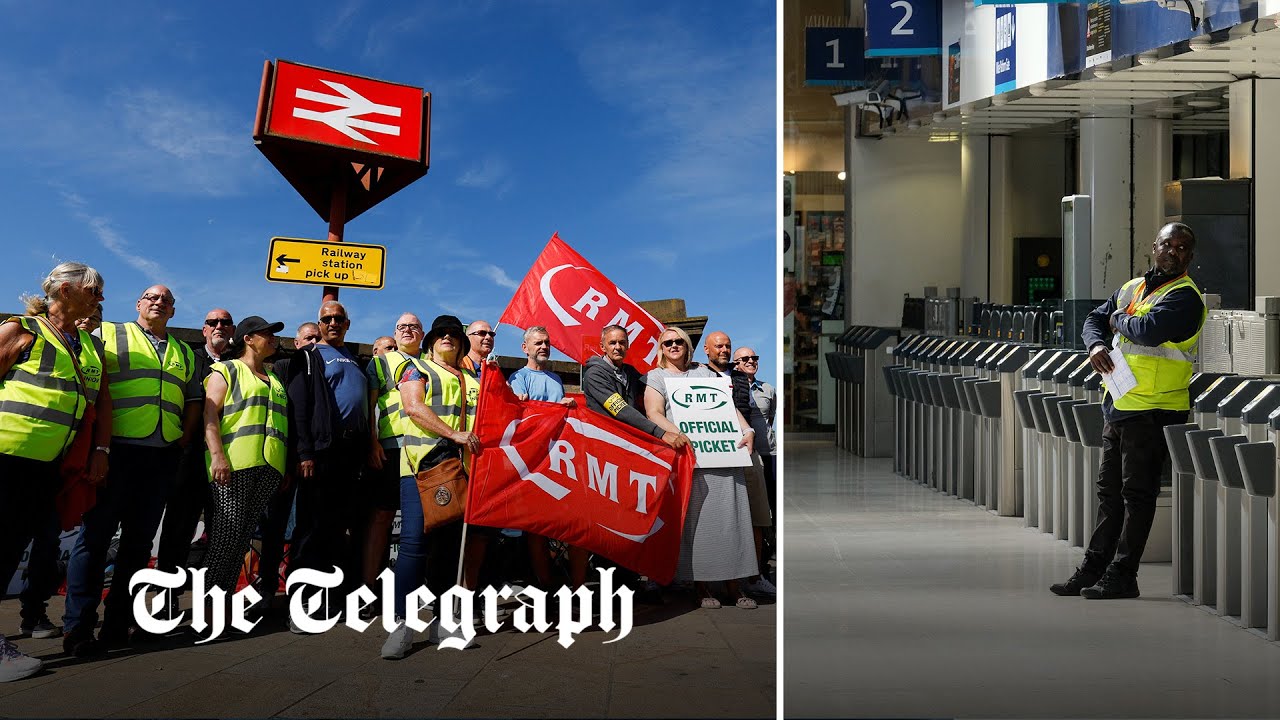 Train stations deserted as biggest rail strike in 30 years begins The