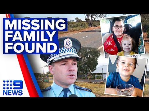 Footage shows moment missing Queensland family found in outback NSW | 9 ...