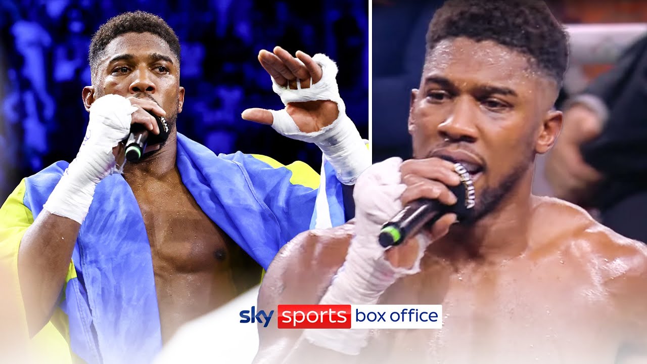 Anthony Joshua grabs microphone and vents frustrations after Usyk ...