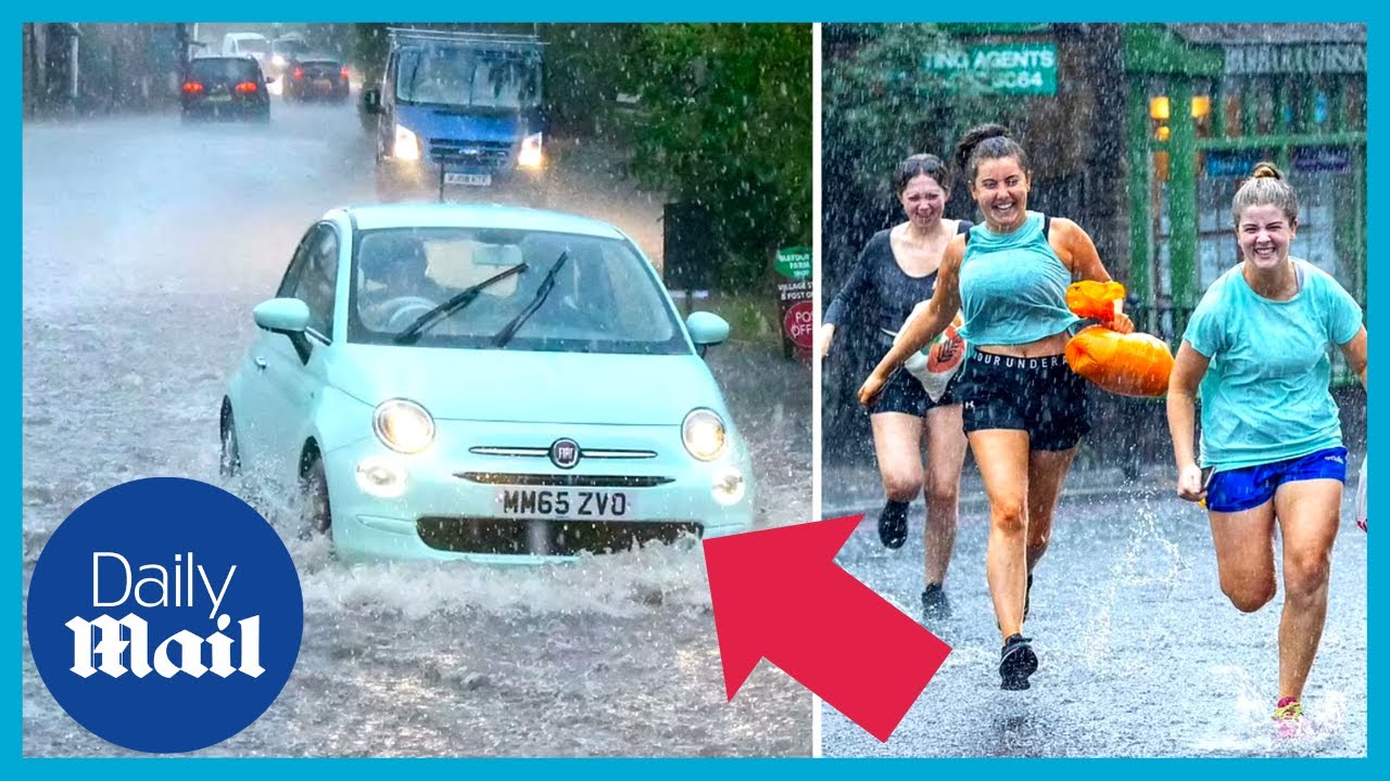 Cars submerged under water! UK reacts to flash floods after torrential ...