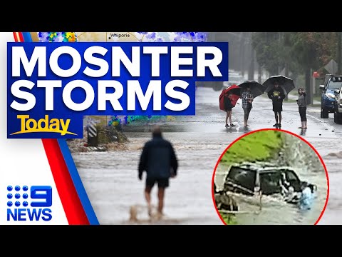 Monster storms and flash flooding lash NSW, Queensland | 9 News ...