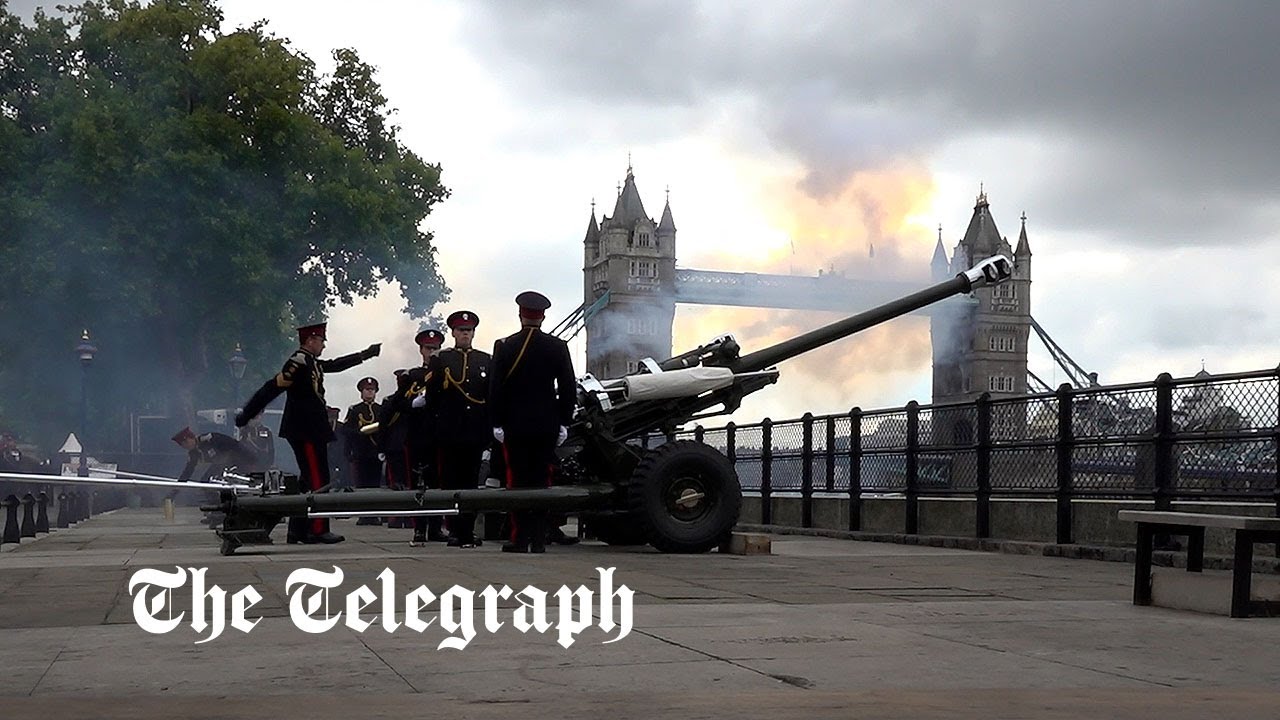 Gun salutes at Hyde Park and Tower of London mark proclamation of King