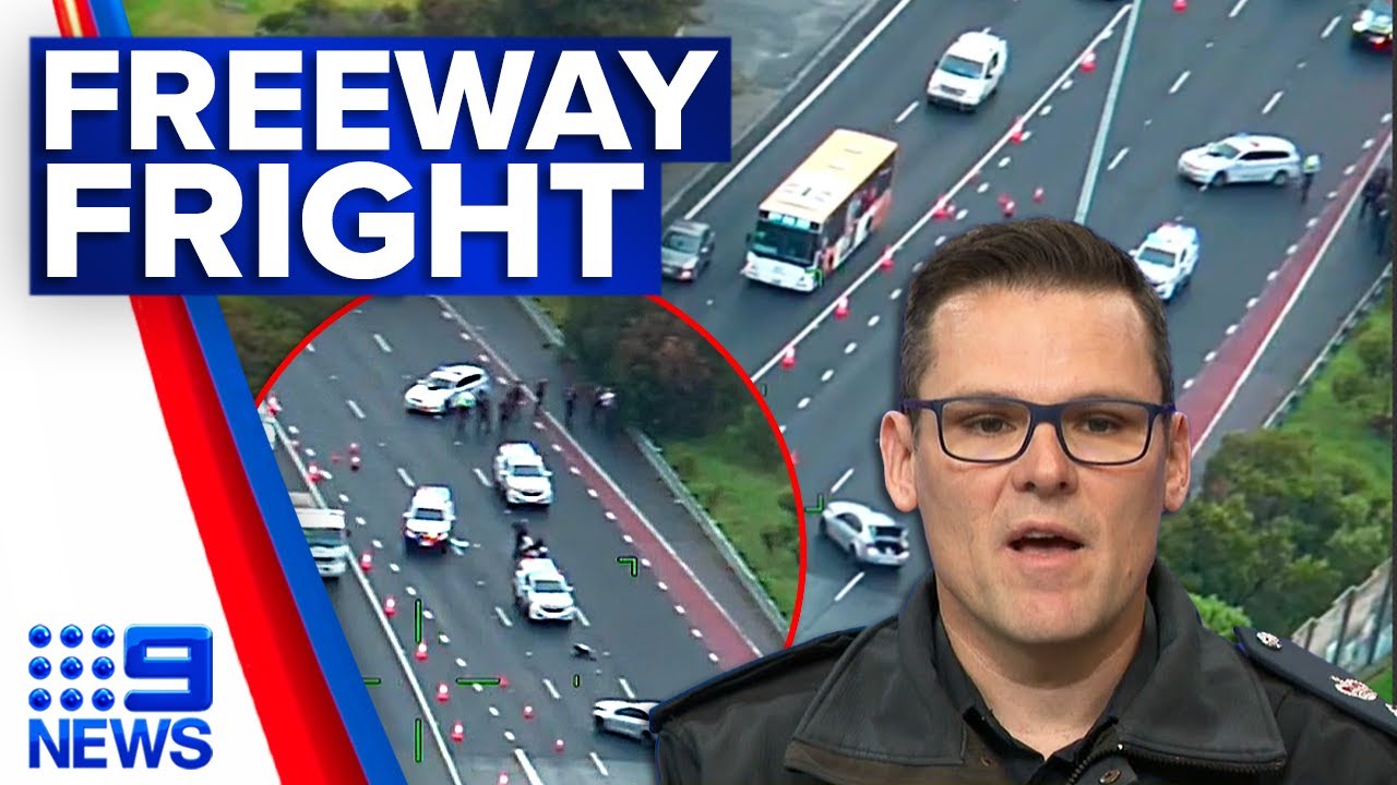 Eight police officers narrowly avoid injury after crash on Melbourne