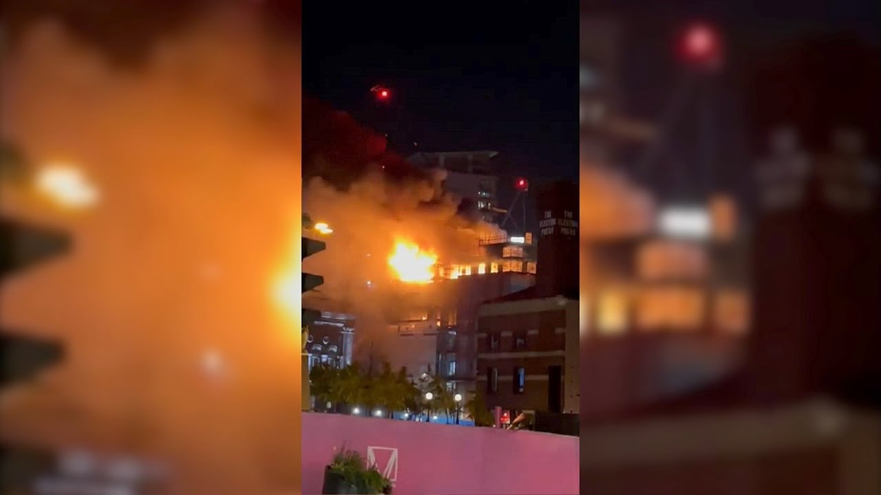 Emergency responders work to contain derelict building fire in Leeds ...