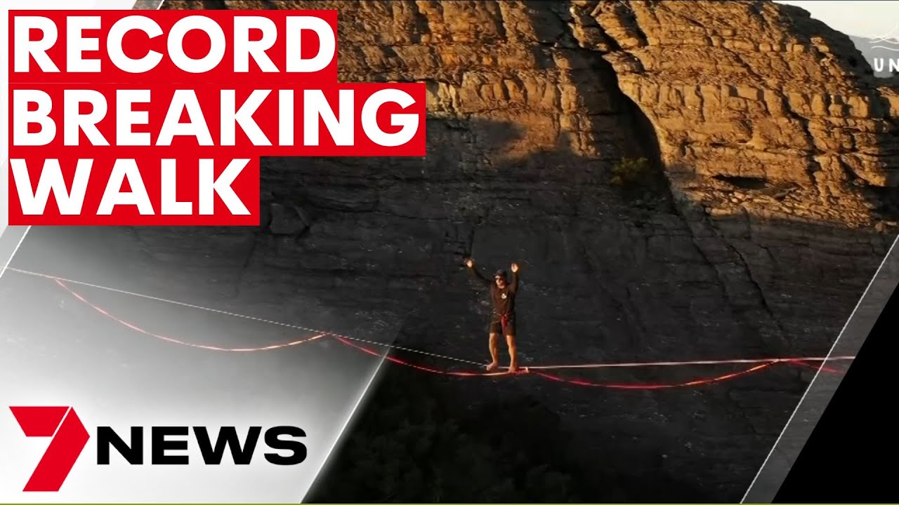 Slacklines set new record for highest walk in WA 7NEWS The Global