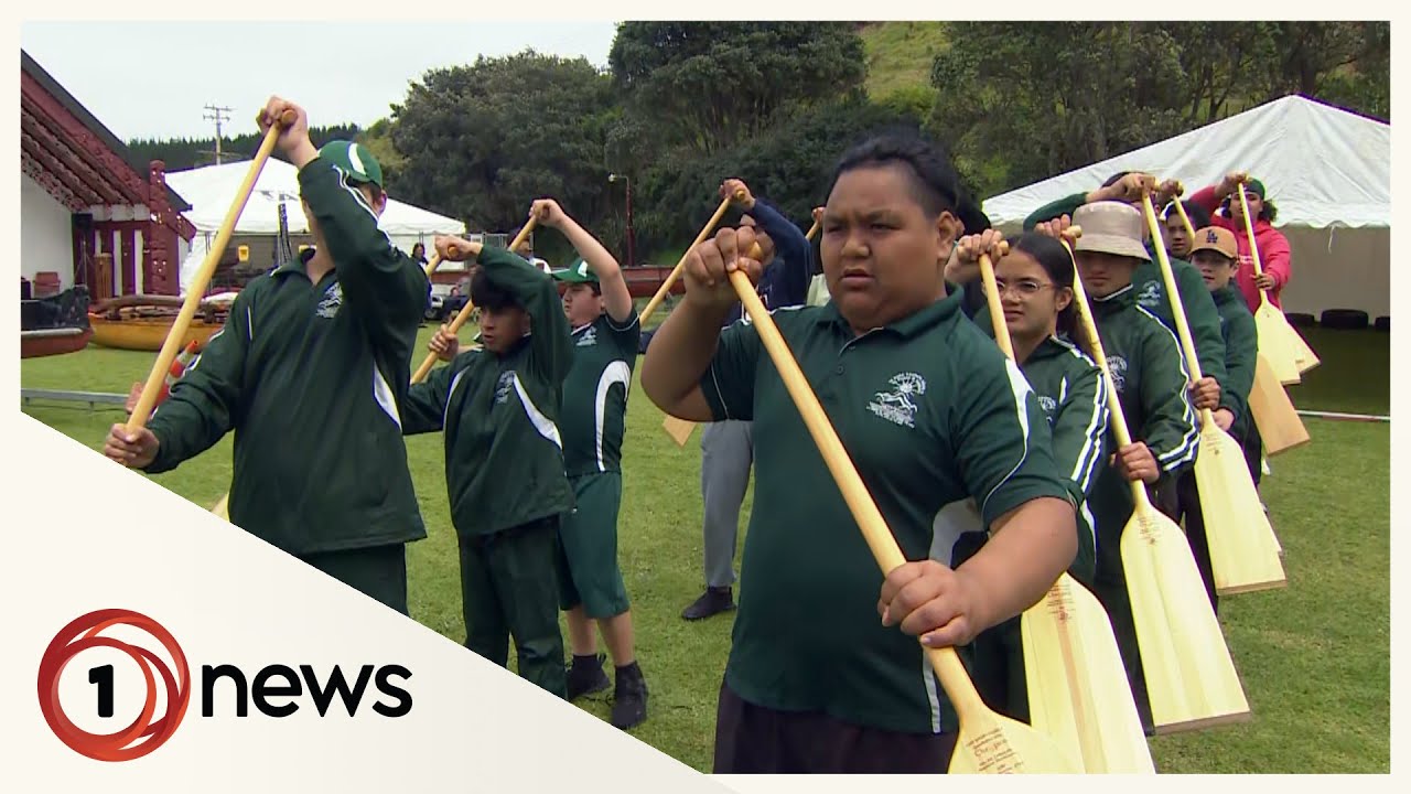 Four waka hourua anchor in Kawhia Harbour as festival begins The
