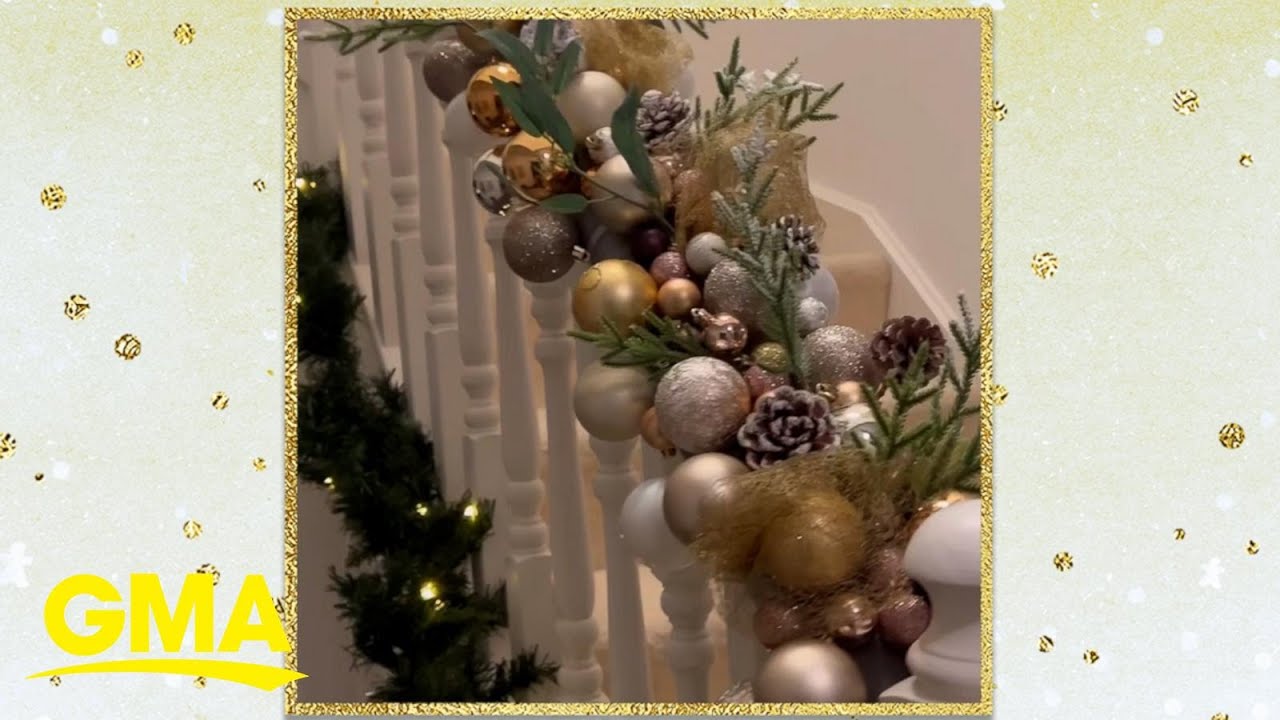 How to make this festive winter railing decoration using a pool noodle ...