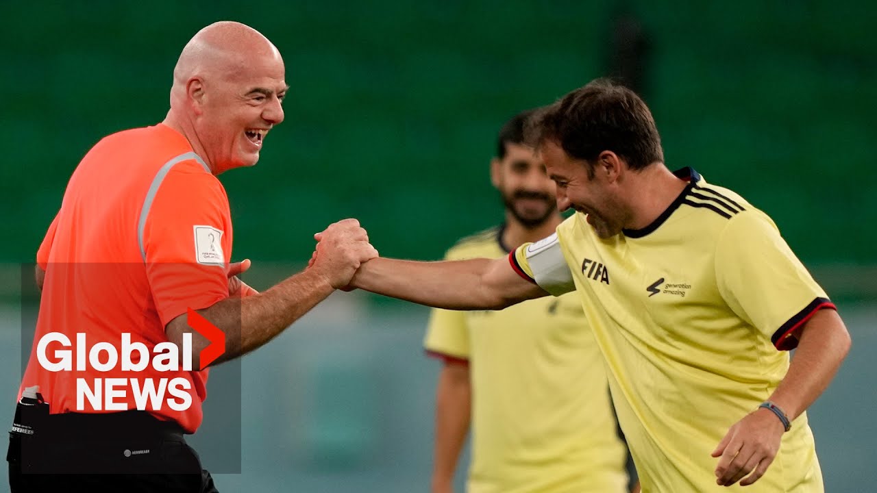 World Cup 2022 FIFA legends, Qatarbased workers play friendly match