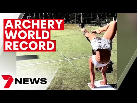 Gold Coast woman Shannen Michaela sets foot archery world record