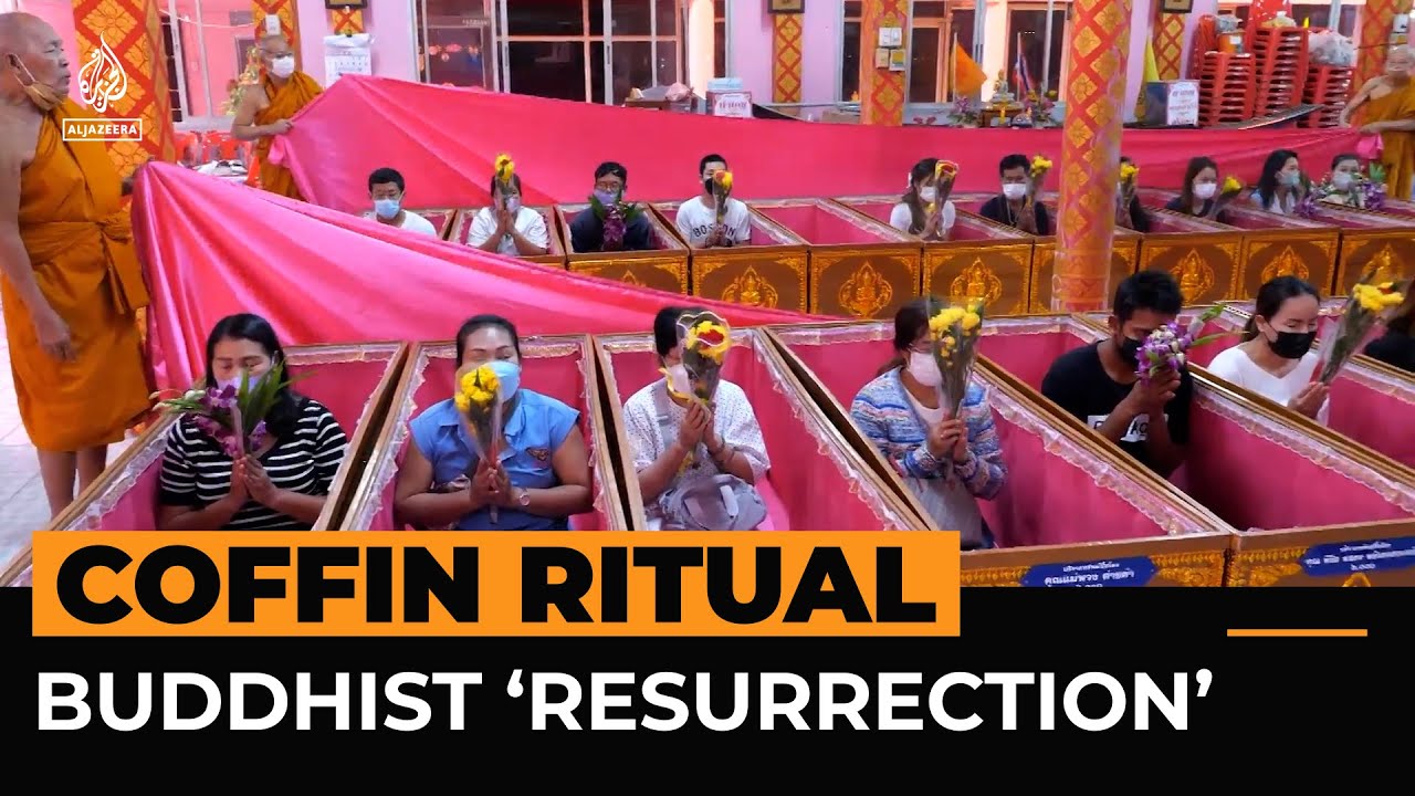 Reserection Ritual Buddhist devotees take part in resurrection ritual for New Year | Al ...