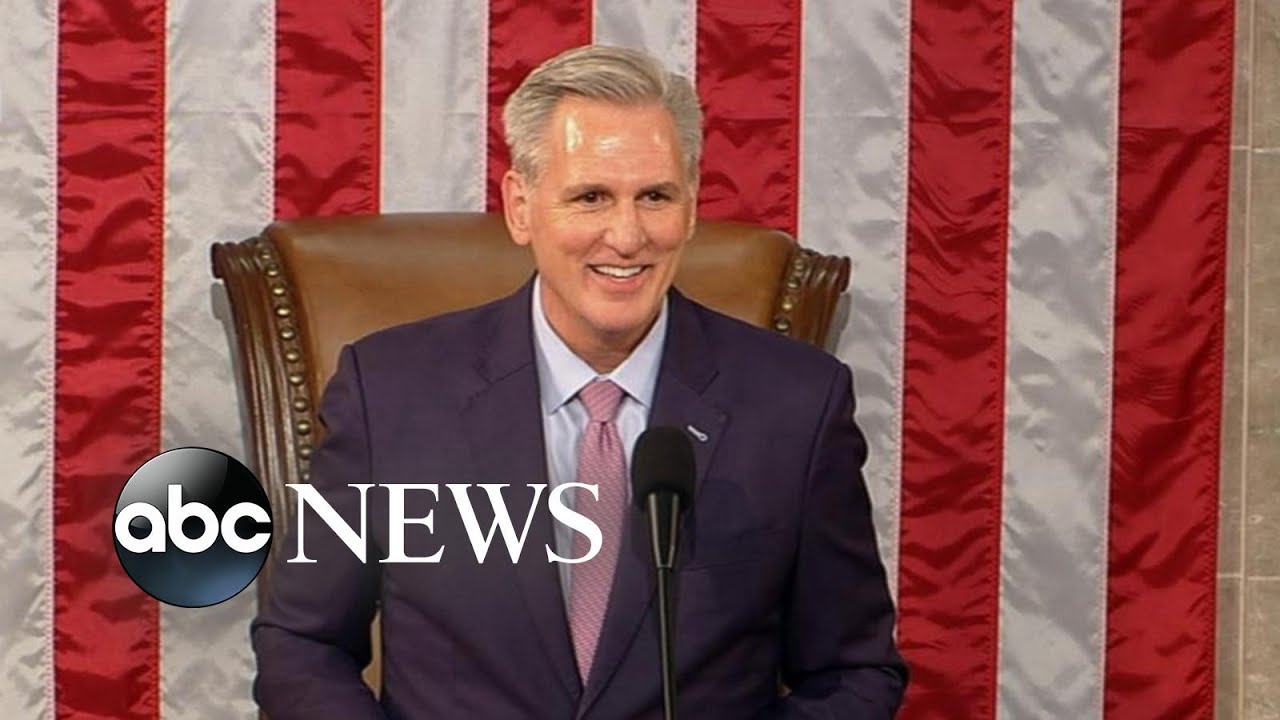 Kevin McCarthy delivers remarks after being elected Speaker of the