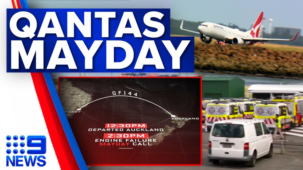 Anxious landing after Qantas plane engine fails over the Pacific | 9
