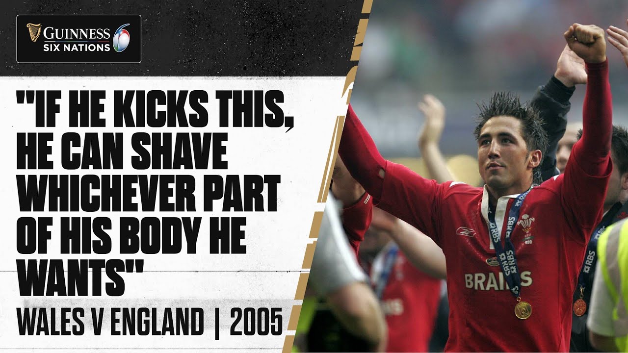 Gavin Henson with THAT KICK against England in 2005 Guinness Six