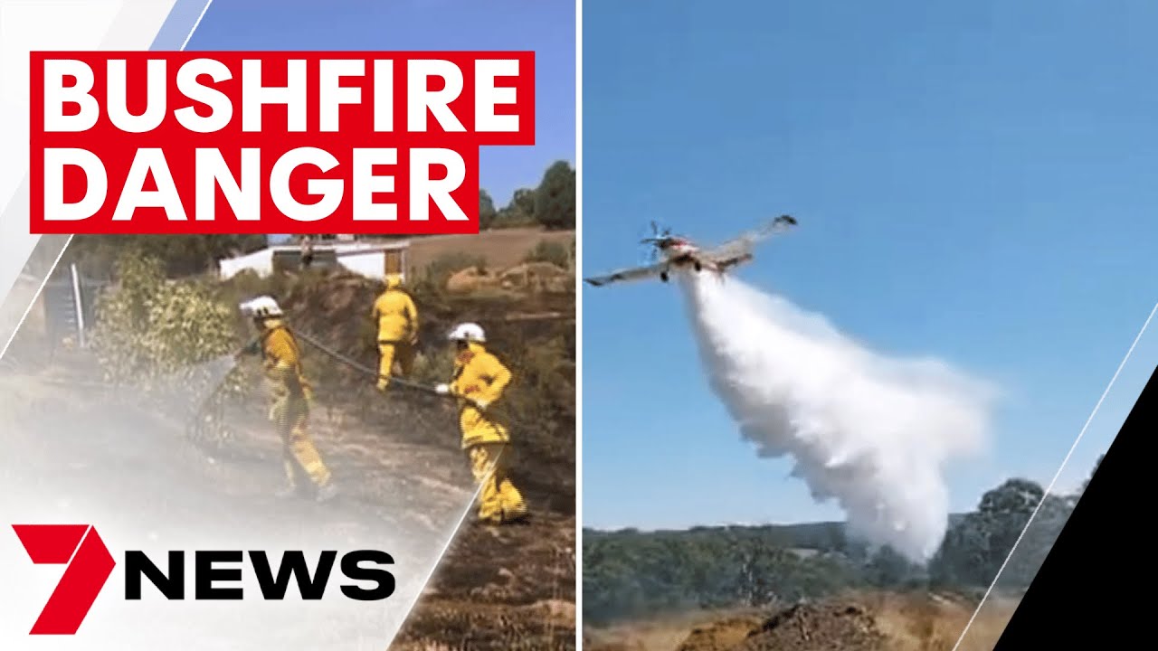 Angle grinder sparks grass fire at Mount Barker during total fire ban day 7NEWS The Global
