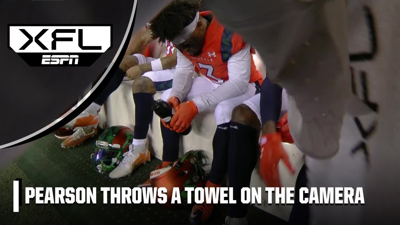 Seattle’s Jahcour Pearson wasn't happy after an interception XFL on