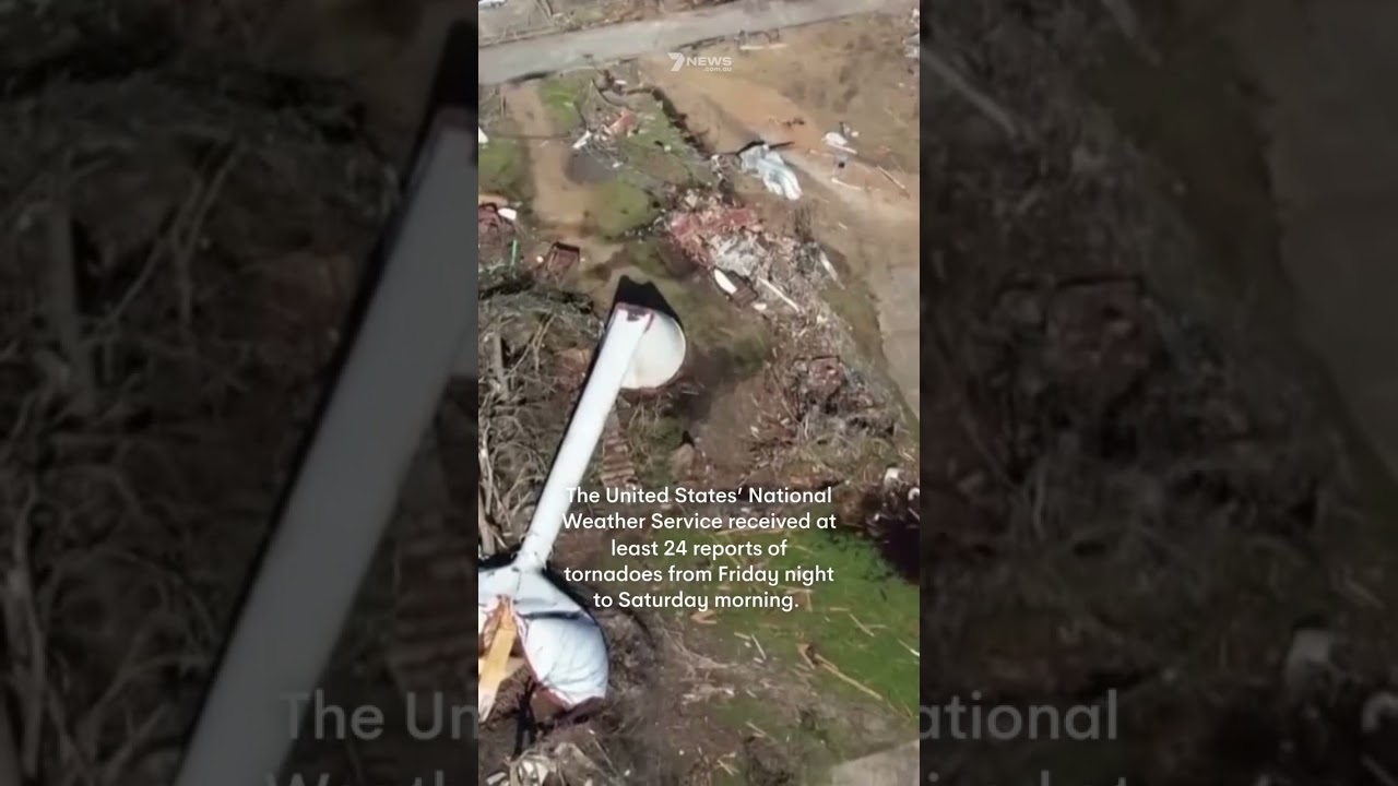 Drone video captures destruction following Mississippi tornado | 7NEWS ...