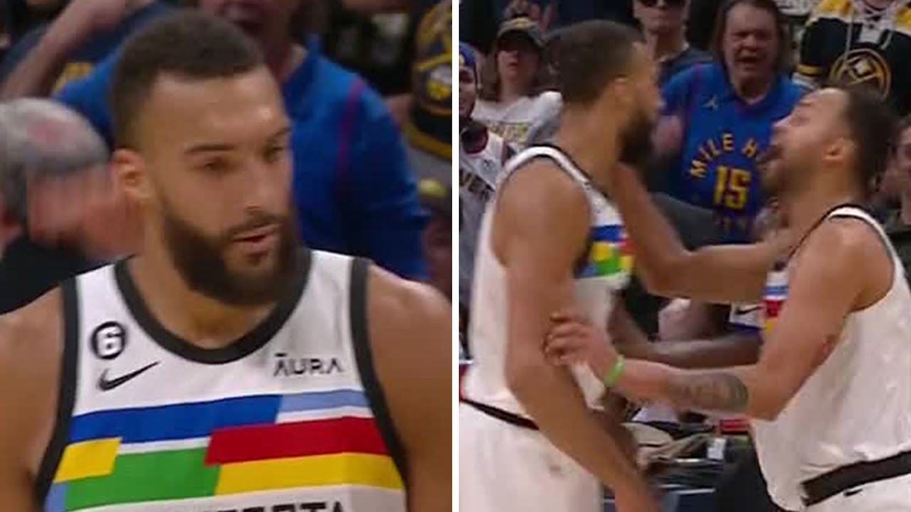 Rudy Gobert HELD BACK by teammates after emotional response to a