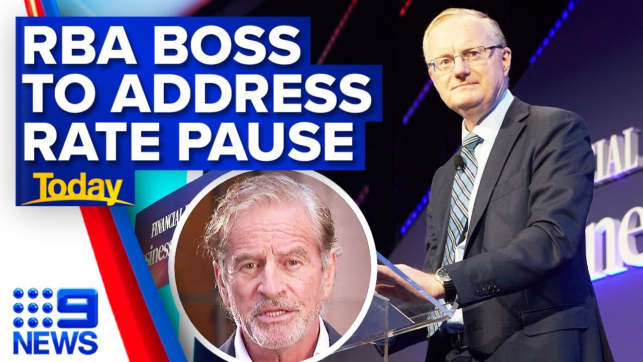RBA boss to address interest rate pause later today 9 News Australia