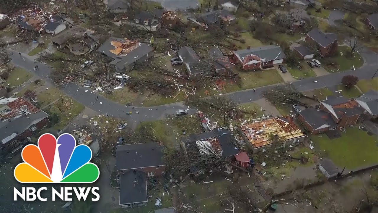 Watch: Drone video shows damage in aftermath of Arkansas tornado - The ...