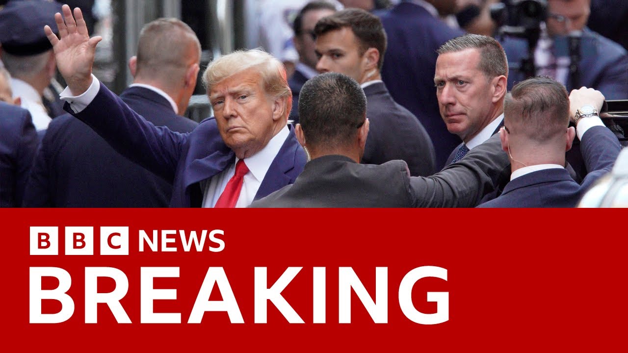 Donald Trump arrives at New York court to be placed under arrest - BBC ...