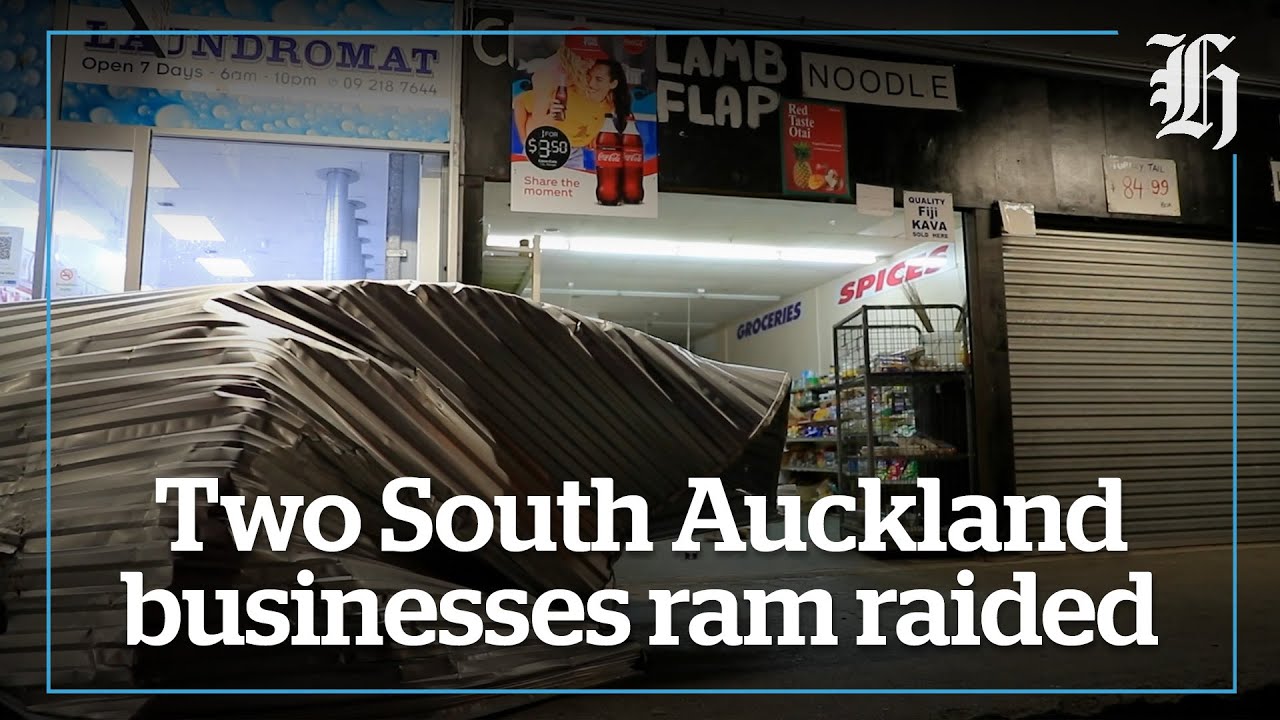 Two South Auckland stores ramraided overnight