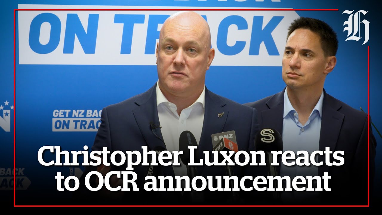Focus Christopher Luxon reacts to the OCR announcement nzherald.co