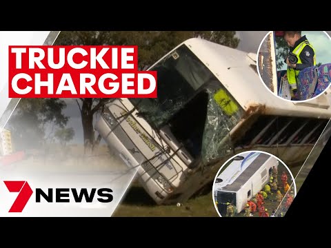 Truck driver charged over crash with school bus in Melbourne west, at ...