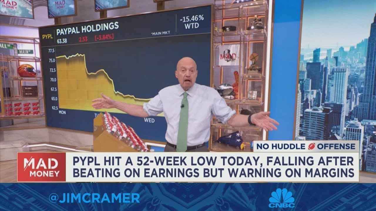 'PayPal lives in the wrong neighborhood' says Jim Cramer after stock