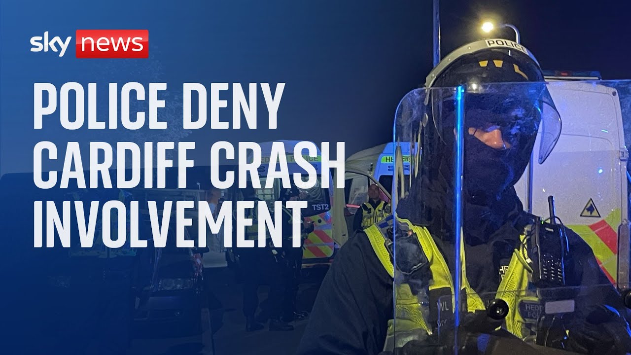 Cardiff riot Police deny officers were involved in collision which