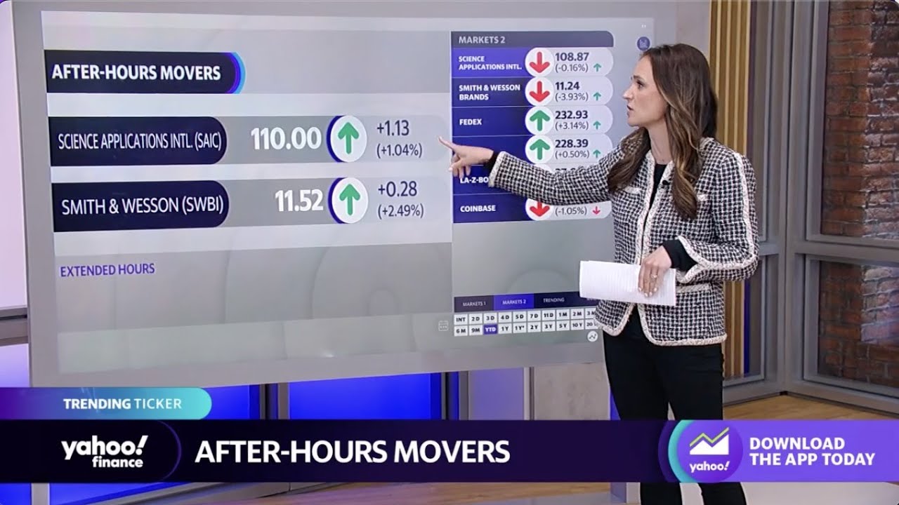 Smith & Wesson, Science Applications International: After-hours movers June 22, 2023
